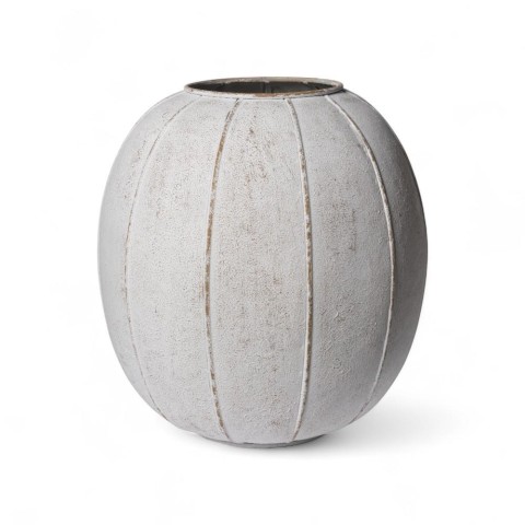 VASO METALLO BIANCO 31.5X31.5XH34